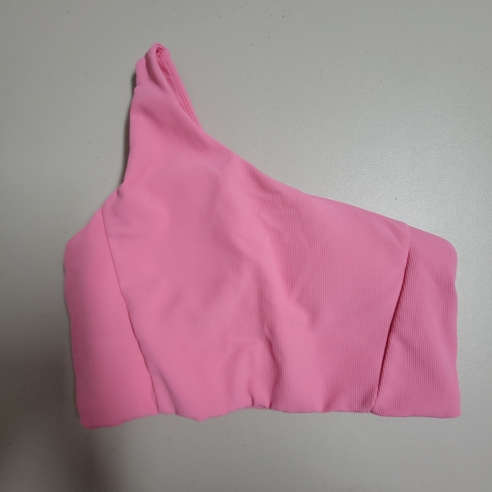 Wilo The Label One Shoulder Ribbed Sports Bra Top Size Small. - Picture 3 of 12